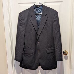 JoS. A. Bank Navy Blue Size 42L 100% Wool Sports Coat Blazer Nautical Old Money